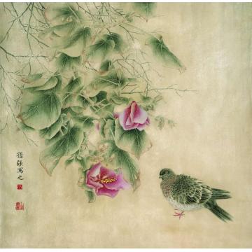 孙强国画花鸟逗趣字画之家