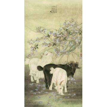 孙强国画花鸟三阳开泰字画之家