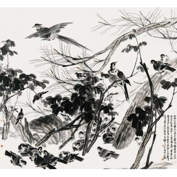 王和平国画花鸟茂林集禽字画之家
