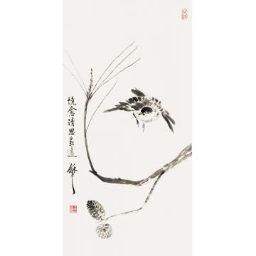 王和平国画花鸟松风拂羽字画之家