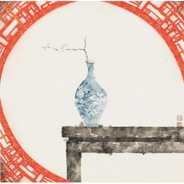 董津金国画花鸟归来落月挂西窗字画之家