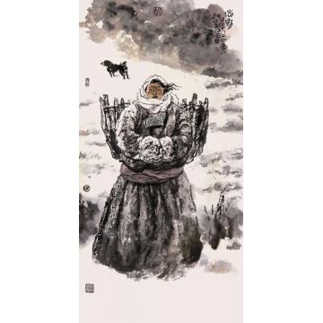 刘江国画人物瑞雪字画之家