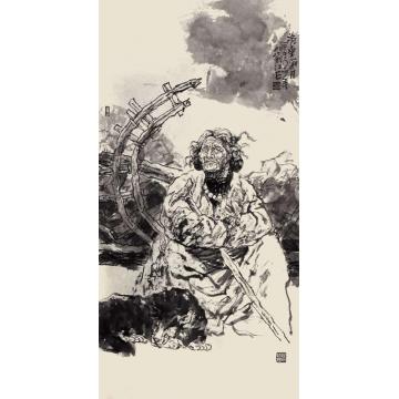 刘江国画人物沧桑岁月字画之家