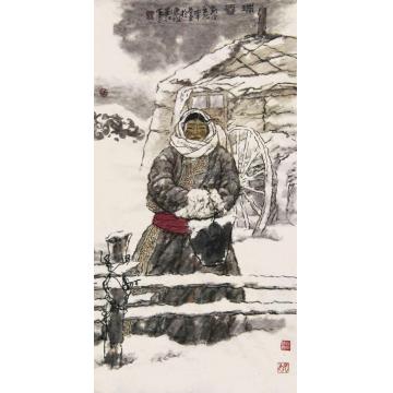 刘江国画人物瑞雪字画之家