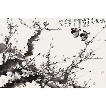 荣宏君国画花鸟鸣春字画之家