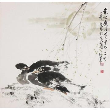 王福林国画花鸟春江夜月字画之家