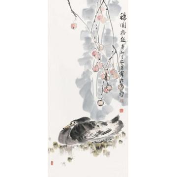 王福林国画花鸟秋园拾趣字画之家