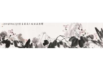 王福林国画花鸟荷深水风阔雨后清香发字画之家