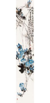 王福林国画花鸟绕树绿山任曲盘字画之家