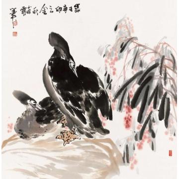 王福林国画花鸟秋恋字画之家