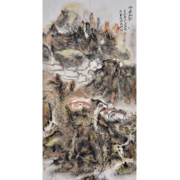 李玉民国画山水山居幽谷字画之家