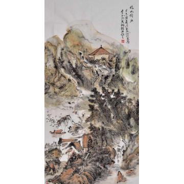 李玉民国画山水依山傍水字画之家