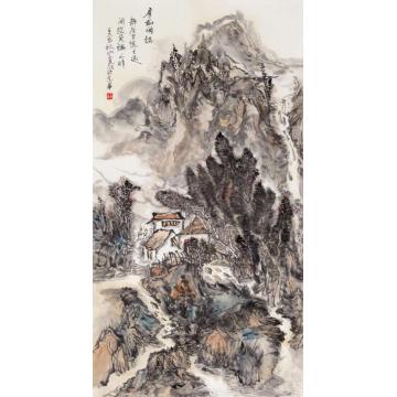 李玉民国画山水房前闲话字画之家