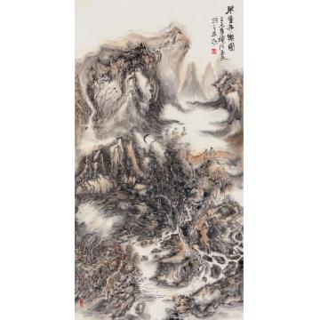 李玉民国画山水琴童寻乐图字画之家