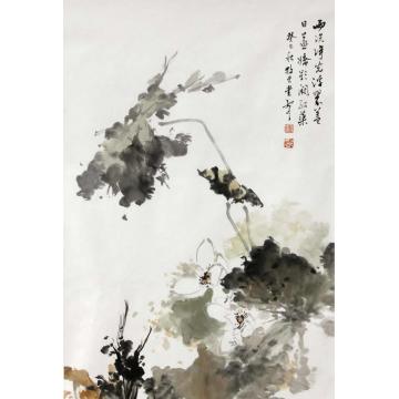 陈如冬国画花鸟雨洗净光浮翠盖字画之家