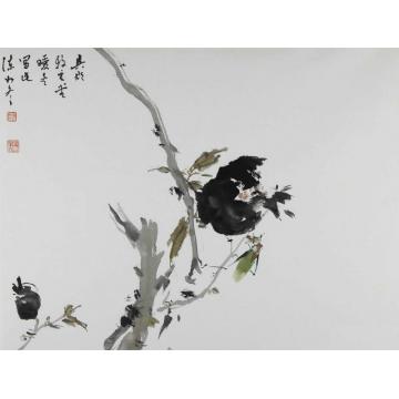 陈如冬国画花鸟没骨花卉之四字画之家