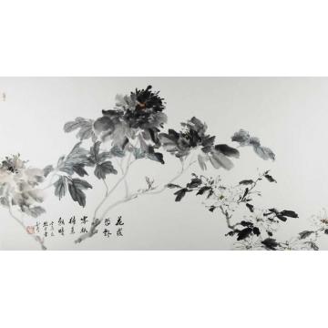 陈如冬国画花鸟花发待朝晴字画之家