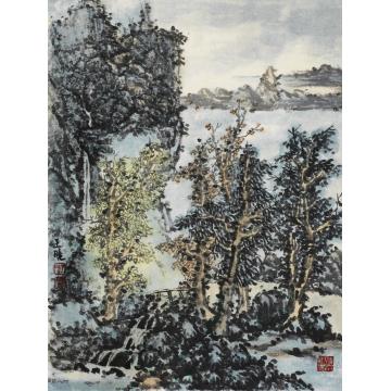王晓国画山水山水之一39X48cm字画之家