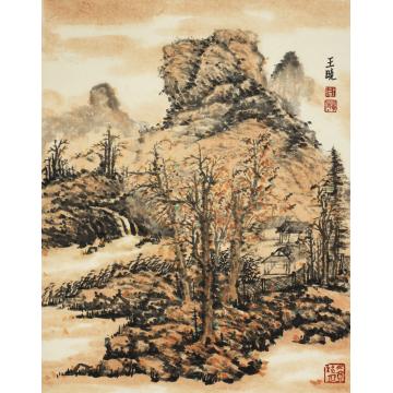 王晓国画山水山水之十四39X48cm字画之家