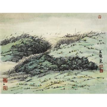 王晓国画山水山水之十六48X39cm字画之家