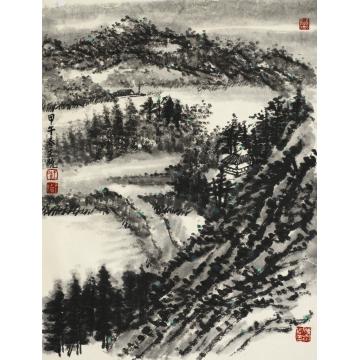 王晓国画山水山水之三39X48cm字画之家