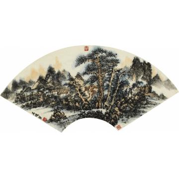 王晓国画山水山水扇面字画之家