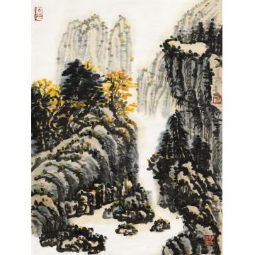 王晓国画山水山水册页之八  39×48cm字画之家