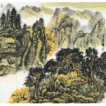 王晓国画山水闲云秋色字画之家