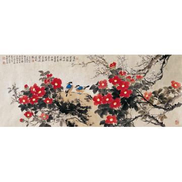 李泽民国画花鸟41花肥映雪红字画之家