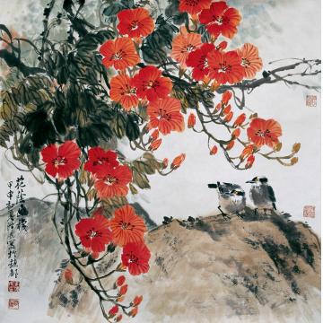 李泽民国画花鸟33花荫幽楼字画之家