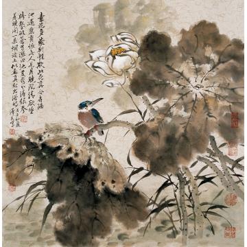 李泽民国画花鸟24月晓风清字画之家