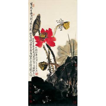 李泽民国画花鸟17映日荷花别样红字画之家