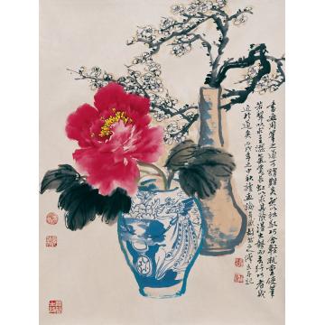 李泽民国画花鸟13富贵清香字画之家