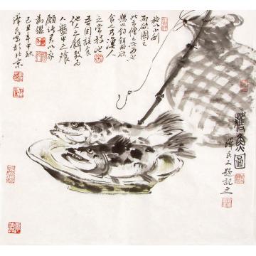 李泽民获鱼图字画之家