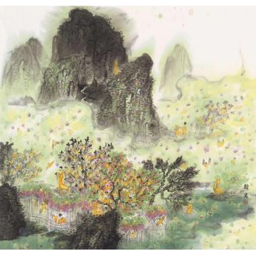 韩昊国画山水桃源仙梦008字画之家