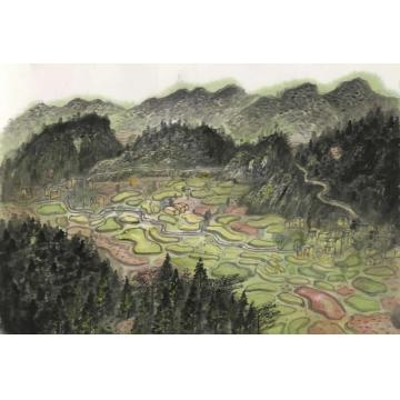 韩昊国画山水云南写生001字画之家