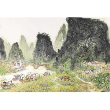 韩昊国画山水作品046字画之家