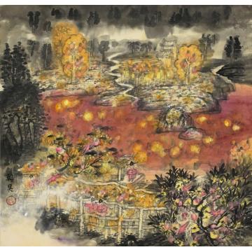 韩昊国画山水作品048字画之家