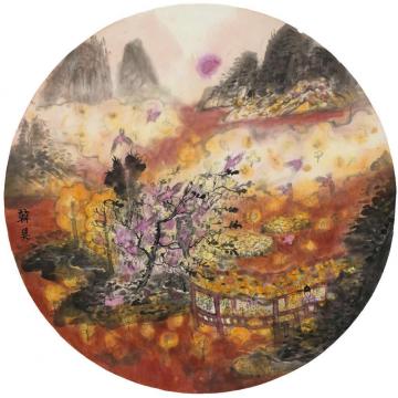 韩昊国画山水作品055字画之家