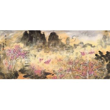韩昊国画山水荷塘月色字画之家