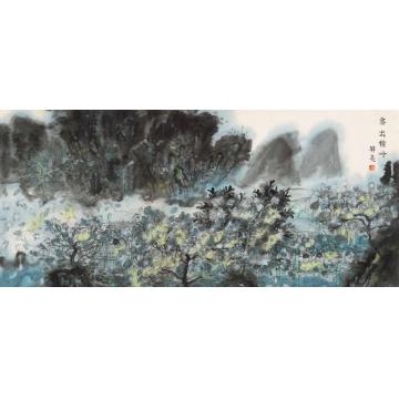韩昊国画山水雾出横岭字画之家