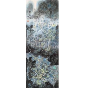 韩昊国画山水静夜思字画之家