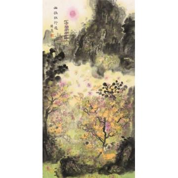 韩昊国画山水幽径独行字画之家