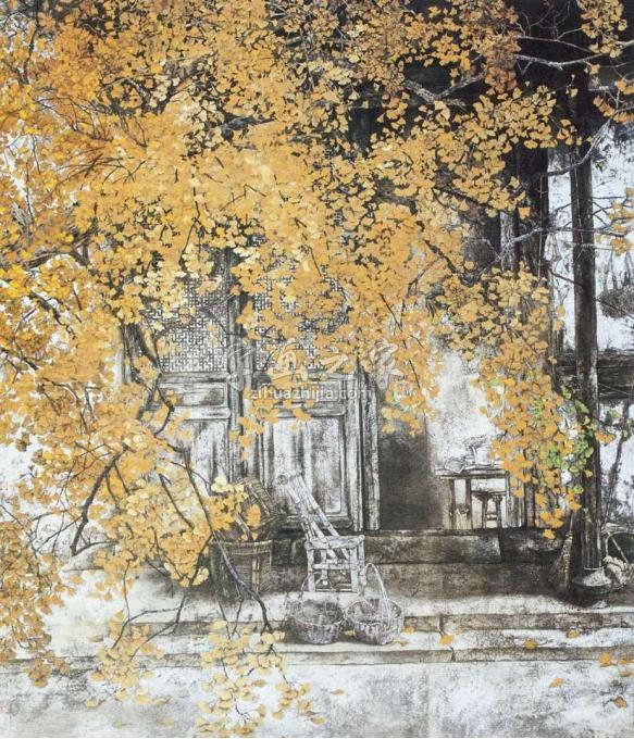 张明国画作品《耕读人家》_字画之家