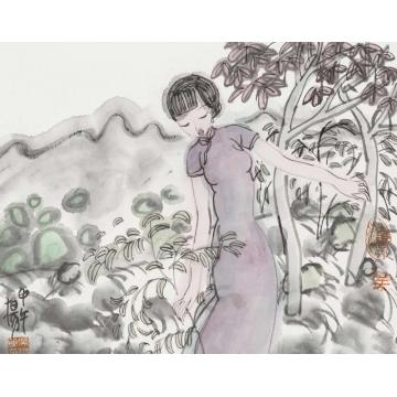 吴扬国画人物晨字画之家