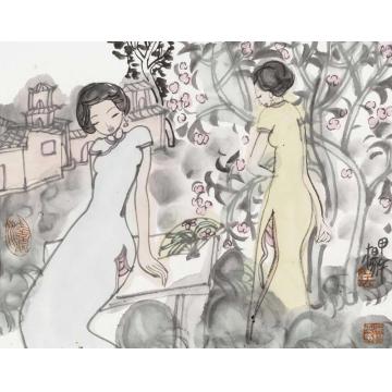 吴扬国画人物黄裳字画之家