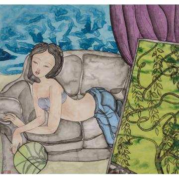 吴扬国画人物微凉字画之家