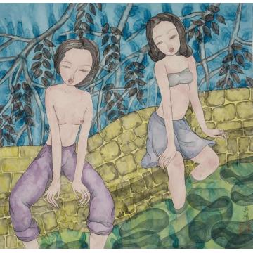 吴扬国画人物叶莲字画之家