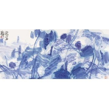 叶菩题国画花鸟荷塘印象001字画之家