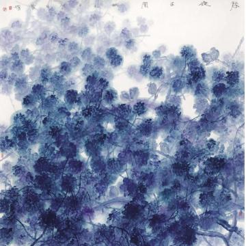 叶菩题国画花鸟春夜正阑珊字画之家